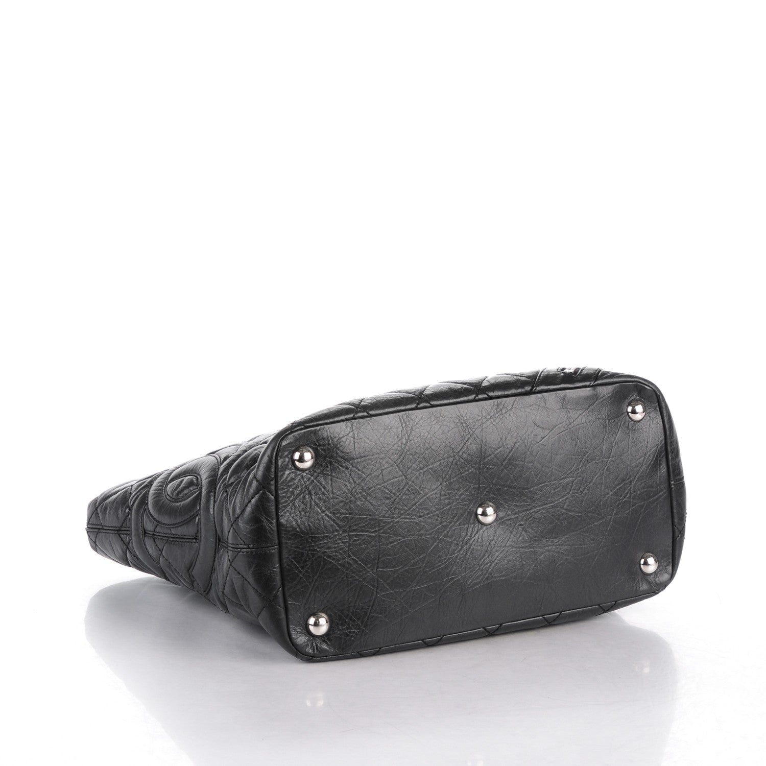 Chanel Aged Calfskin Quilted Large Cotton Club Tote Black 4 of 7