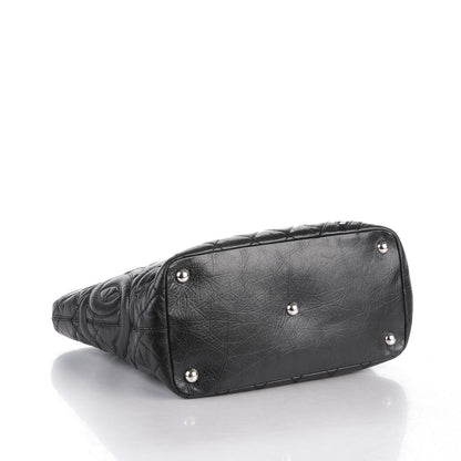 Chanel Aged Calfskin Quilted Large Cotton Club Tote Black 4 of 7