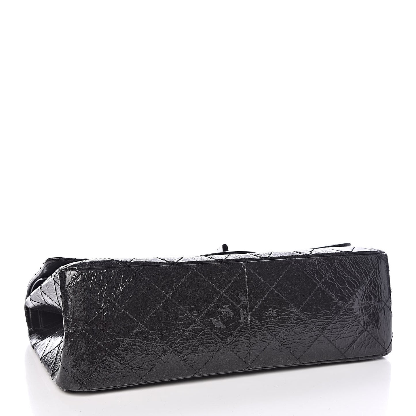 Glazed Aged Calfskin Quilted 2.55 Reissue 227 Flap So Black