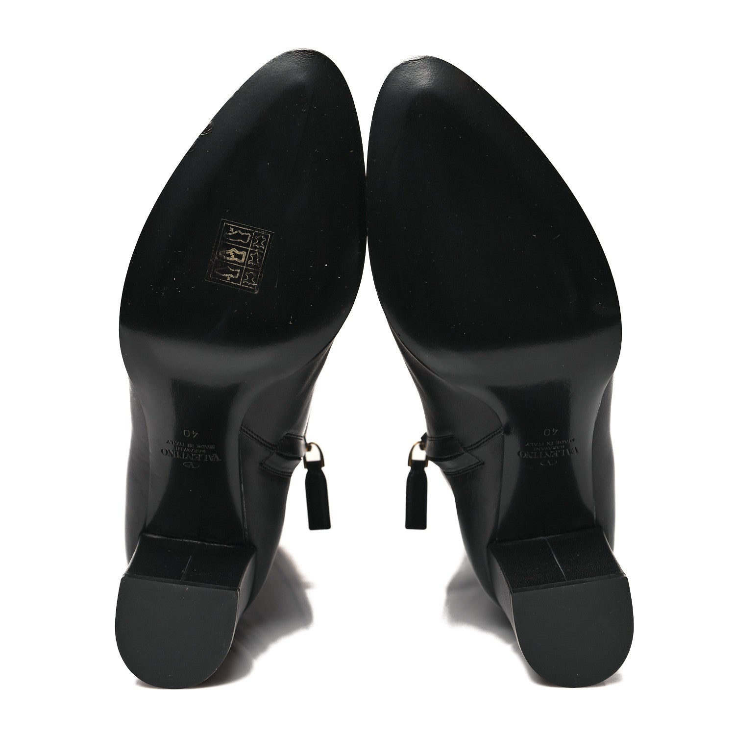 Valentino Garavani Calfskin Vlogo Knee High 85mm Boots 40 Black 5 of 9