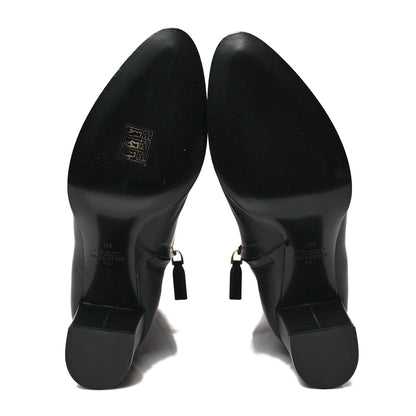 Valentino Garavani Calfskin Vlogo Knee High 85mm Boots 40 Black 5 of 9
