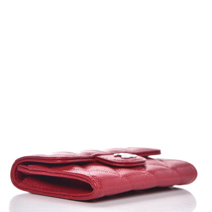 Chanel Caviar Quilted Flap Card Holder Dark Red 4 of 9