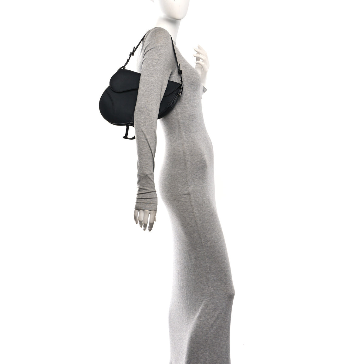 Ultra Matte Calfskin Saddle Bag Black