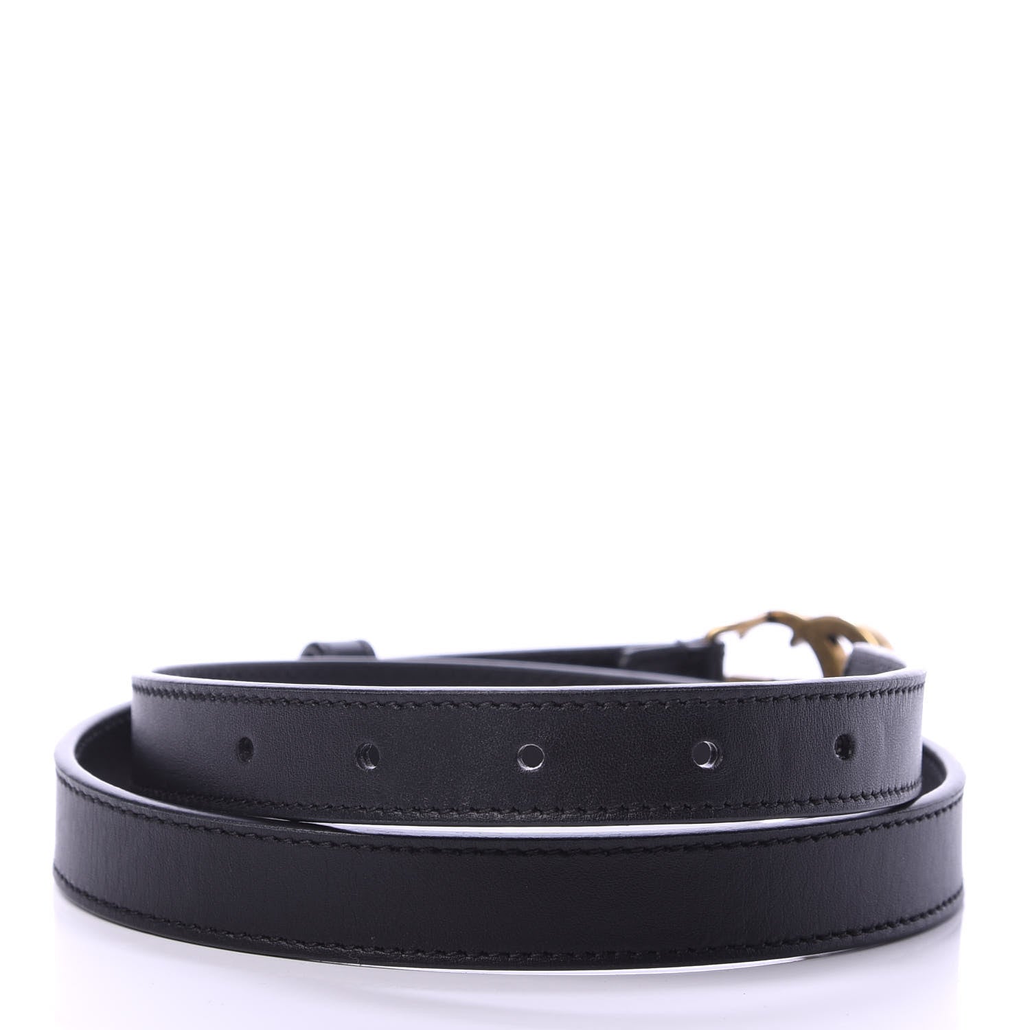 Gucci Calfskin Double G 20mm Belt 70 28 Black 3 of 8