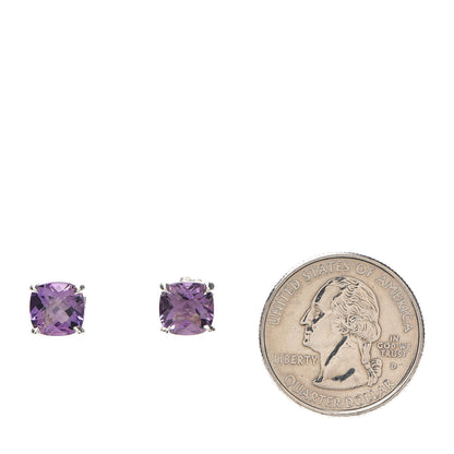 Tiffany Sterling Silver Amethyst Sparklers Stud Earrings 2 of 5