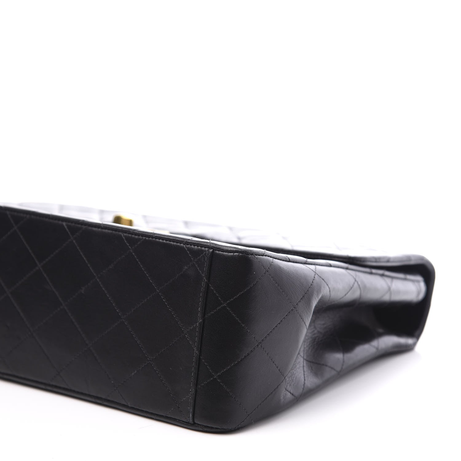 Chanel Lambskin Quilted XL Jumbo Single Flap Black 9 of 11