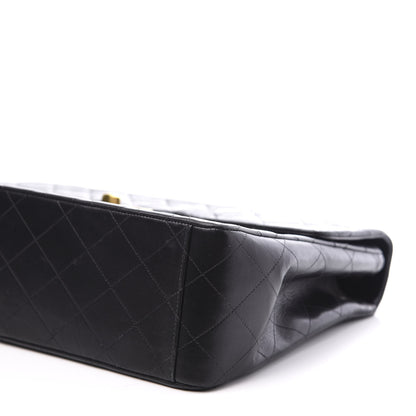 Chanel Lambskin Quilted XL Jumbo Single Flap Black 9 of 11