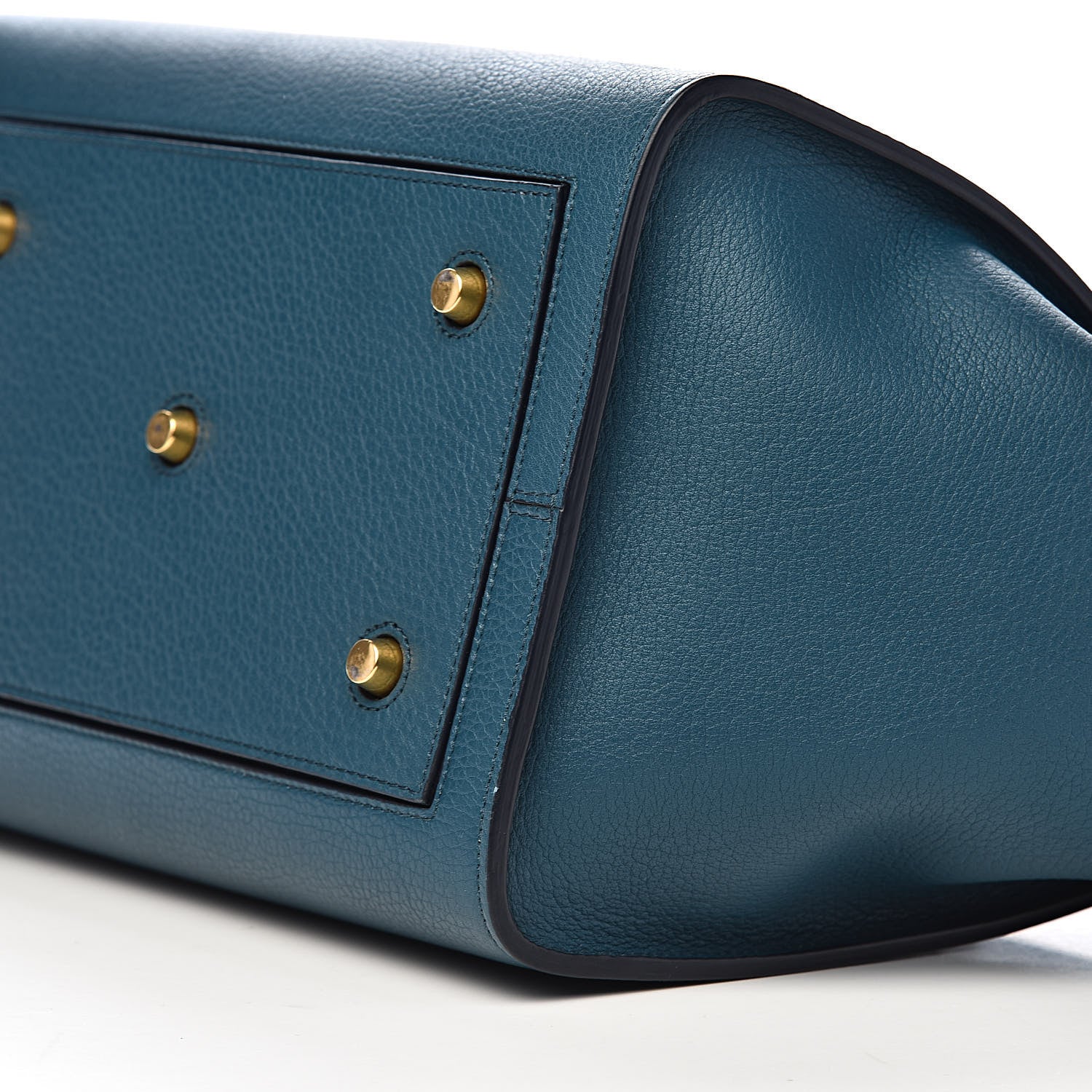 Celine Crisped Calfskin Small Tie Knot Tote Metallic Blue 9 of 10