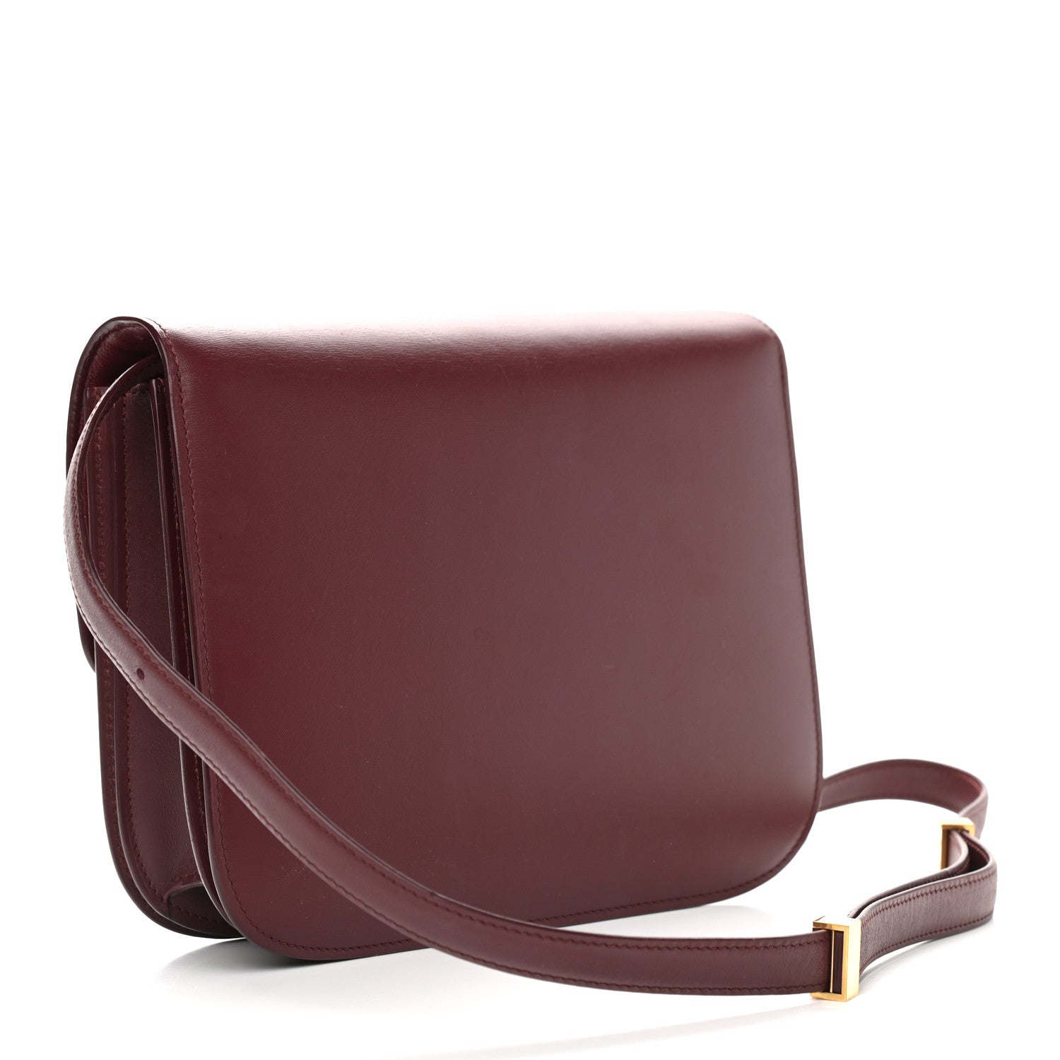 Celine Box Calfskin Medium Classic Box Flap Bag Burgundy 2 of 11