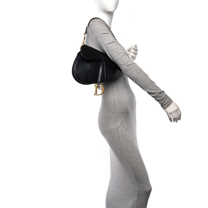 Christian Dior Calfskin Saddle Bag Black 2 of 10