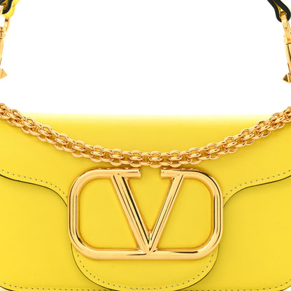Valentino Garavani Calfskin Vlogo Small Loco Shoulder Bag Shocking Yellow 9 of 12