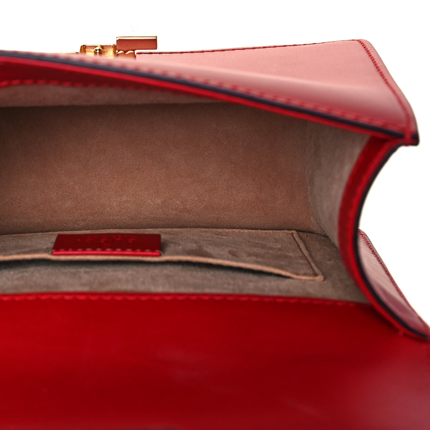 Gucci Calfskin Mini Sylvie Chain Shoulder Bag Hibiscus Red 4 of 10
