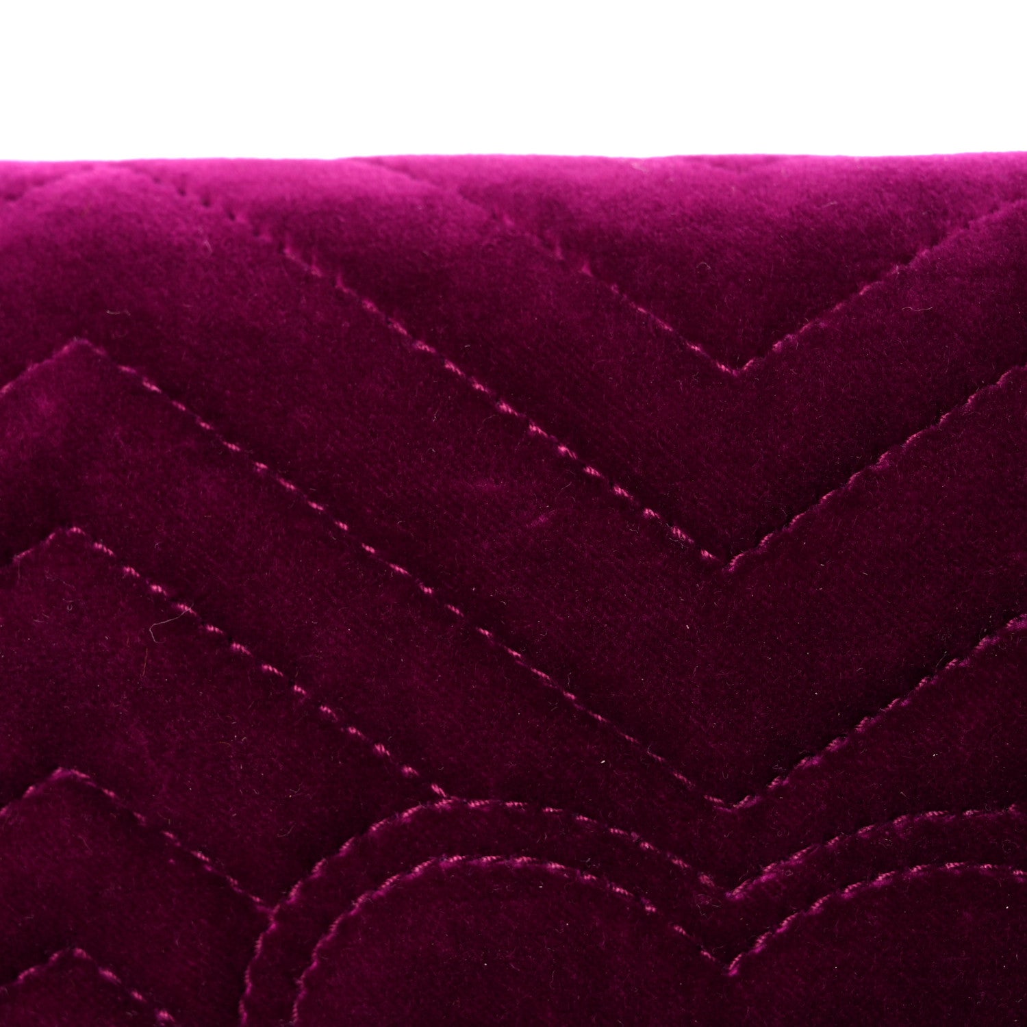 Gucci Velvet Matelasse Small GG Marmont Shoulder Bag Fuchsia Violet Cyclamen 16 of 22