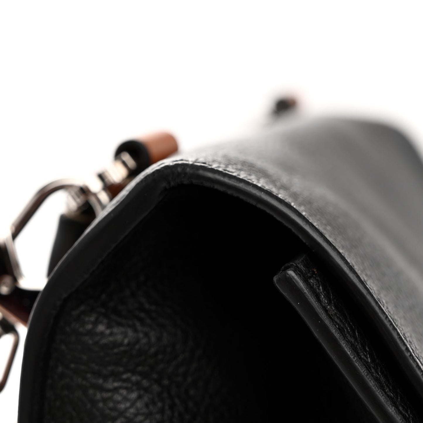 Taurillon Blush Danse Plume PM Black Cognac