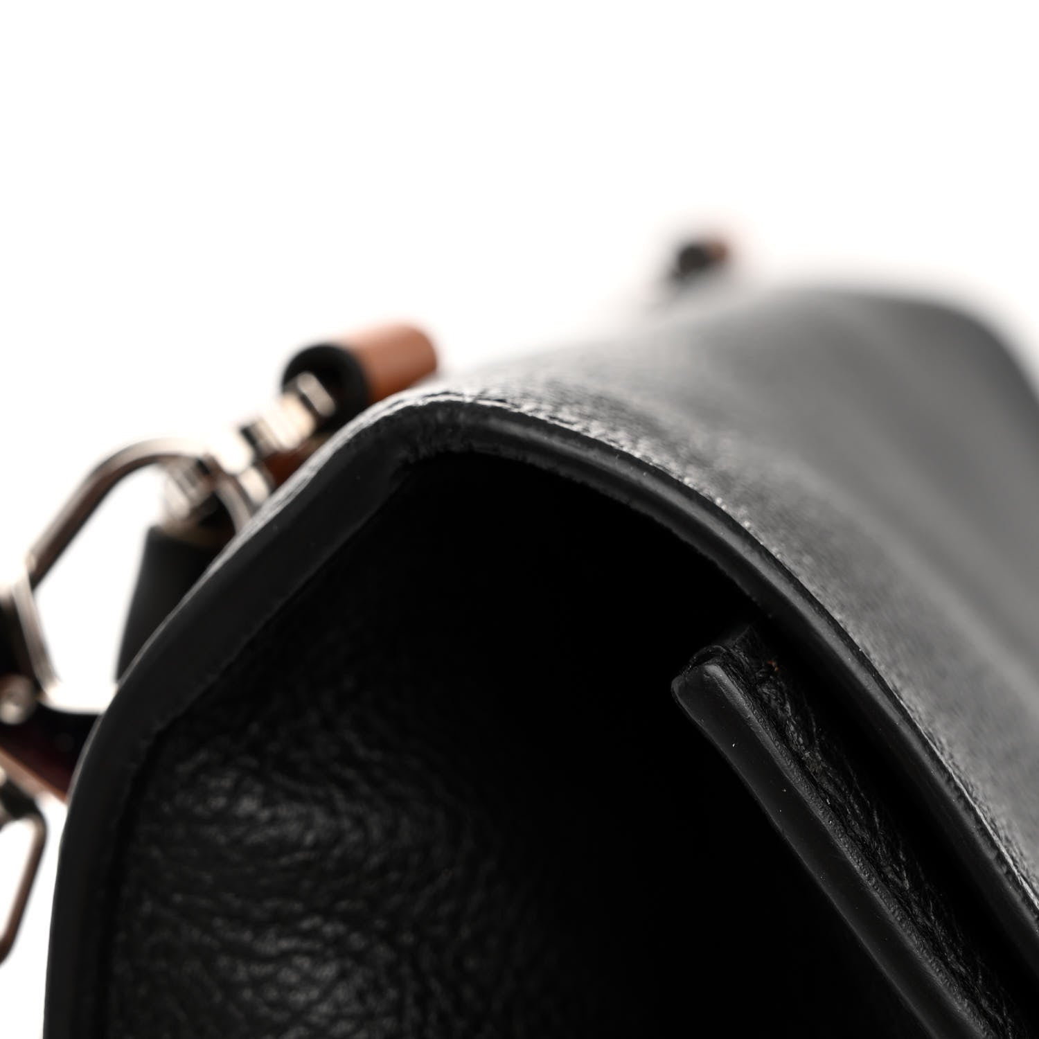 Moynat Taurillon Blush Danse Plume PM Black Cognac 10 of 11