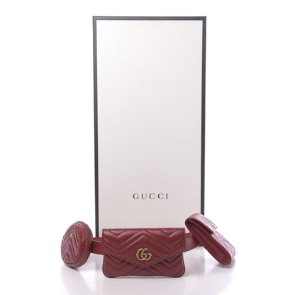 Gucci Azalea Calfskin Matelasse GG Marmont Multi Belt Bag 95 38 Romantic Cerise 13 of 13
