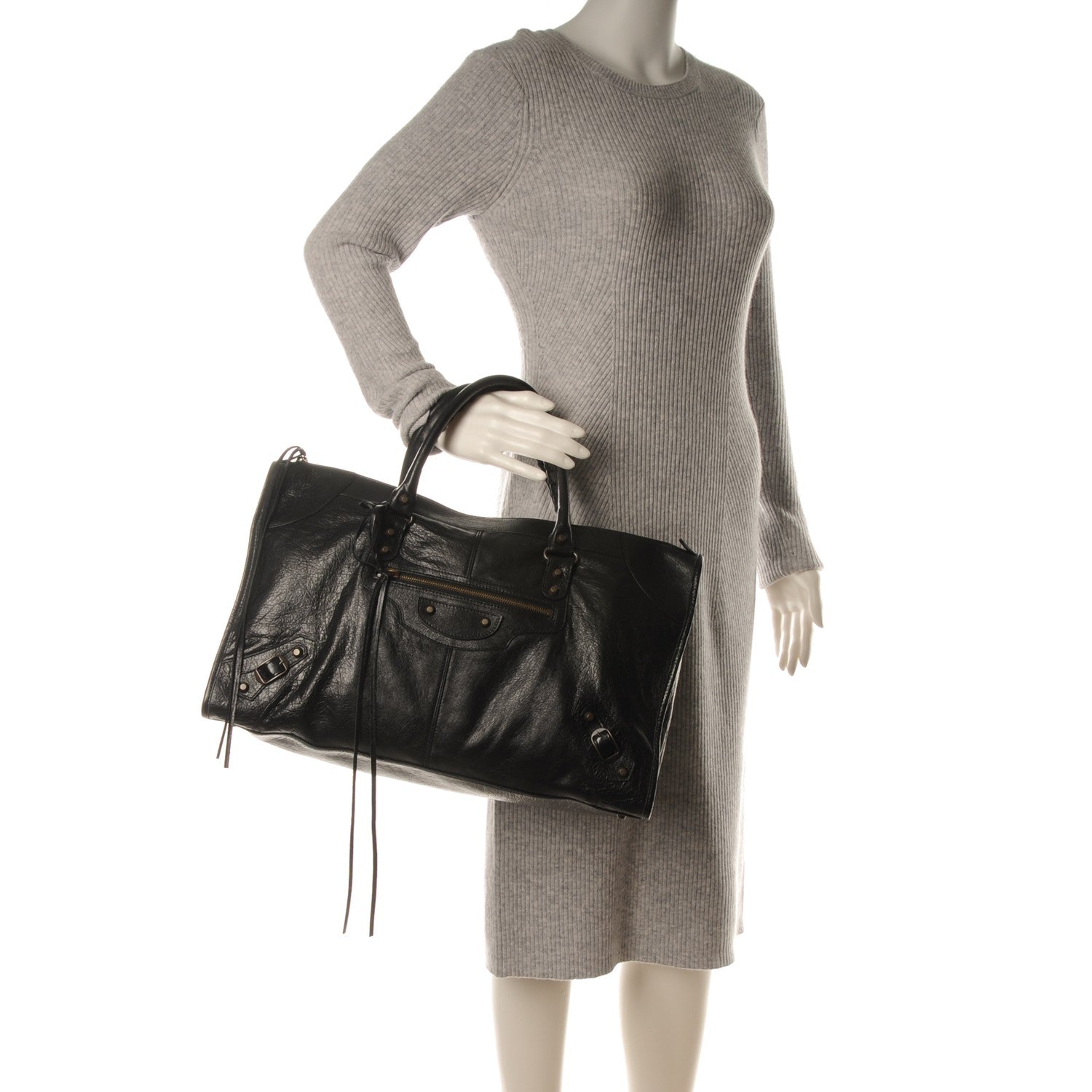 Balenciaga Agneau Classic Hardware Work Black 2 of 7