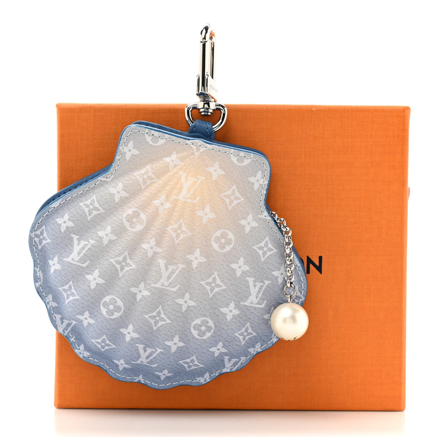 Louis Vuitton Monogram Shell Bag Charm Blue 5 of 5