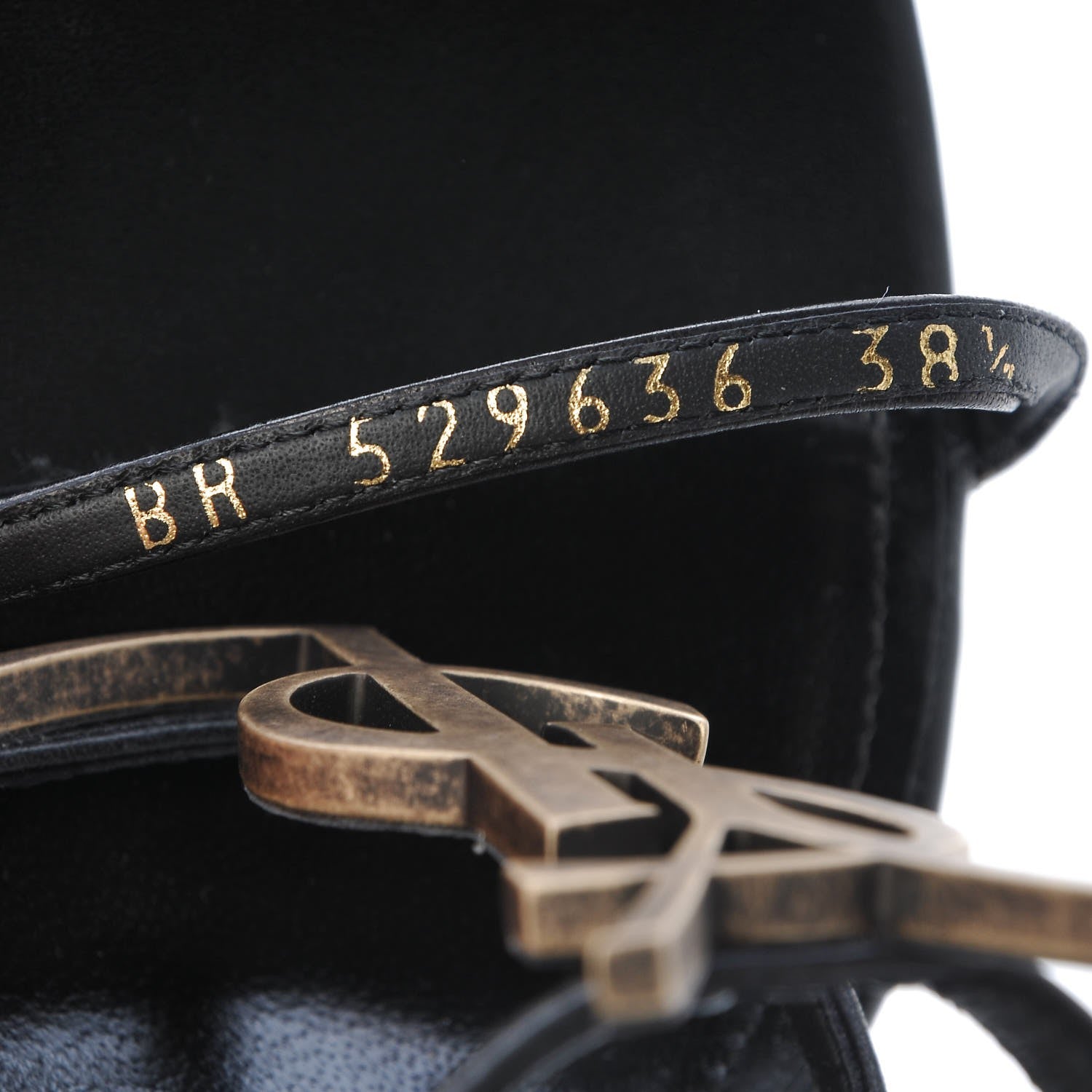Saint Laurent Calfskin Cassandra 110 Ankle Strap Sandals Black 38.5 8 of 9