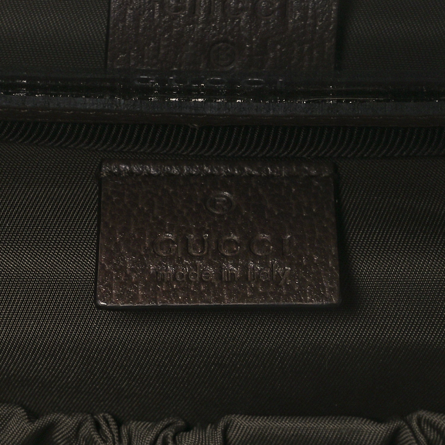 Gucci GG Supreme Monogram Textured Calfskin Web Ophidia Vanity Cosmetic Case Beige Ebony New Acero 6 of 10