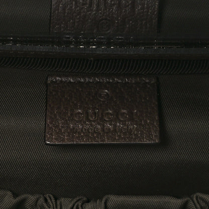 Gucci GG Supreme Monogram Textured Calfskin Web Ophidia Vanity Cosmetic Case Beige Ebony New Acero 6 of 10