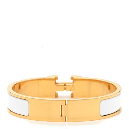 Hermes Enamel Narrow Clic Clac H Bracelet PM White 3 of 5