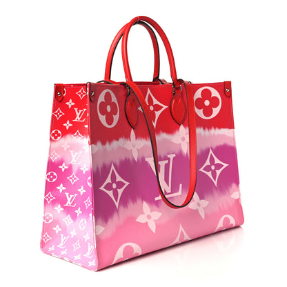 Louis Vuitton Monogram Escale Onthego GM Rouge 3 of 9