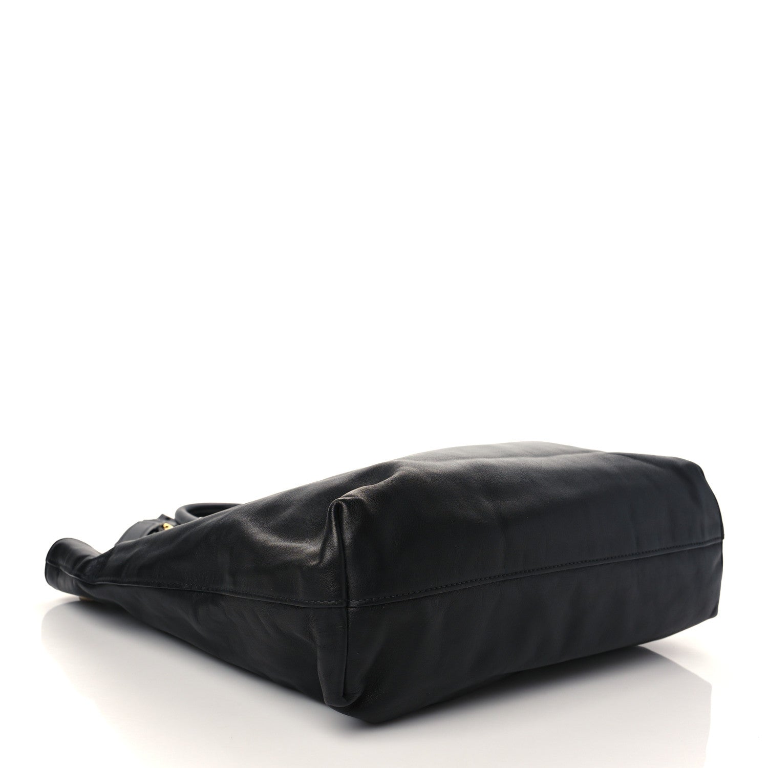Prada Soft Calf Shopping Tote Black 4 of 6