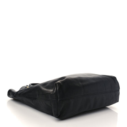 Prada Soft Calf Shopping Tote Black 4 of 6
