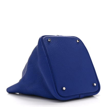 Hermes Taurillon Clemence Picotin Lock 22 MM Bleu Electrique 4 of 10