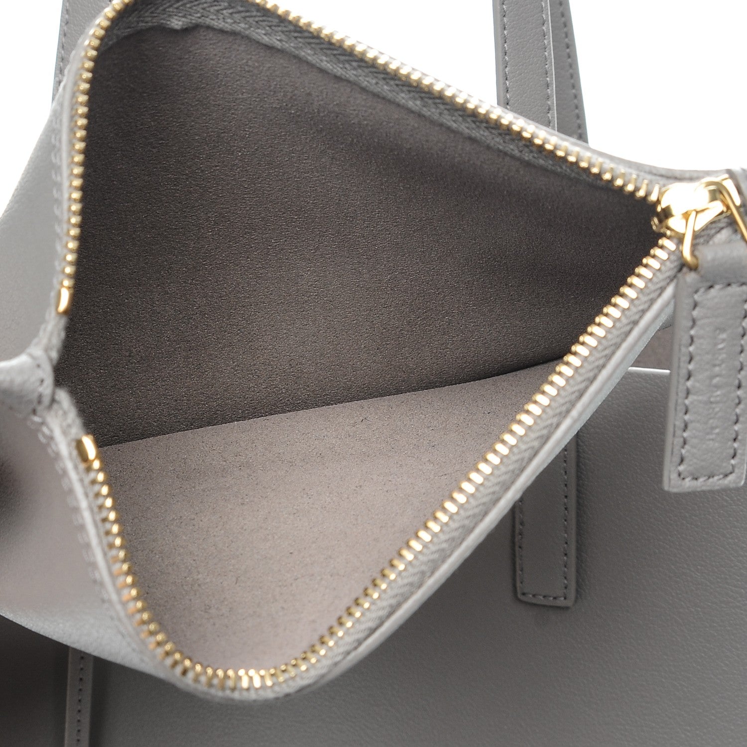 Saint Laurent Calfskin Large Shopping Tote Fog 7 of 9