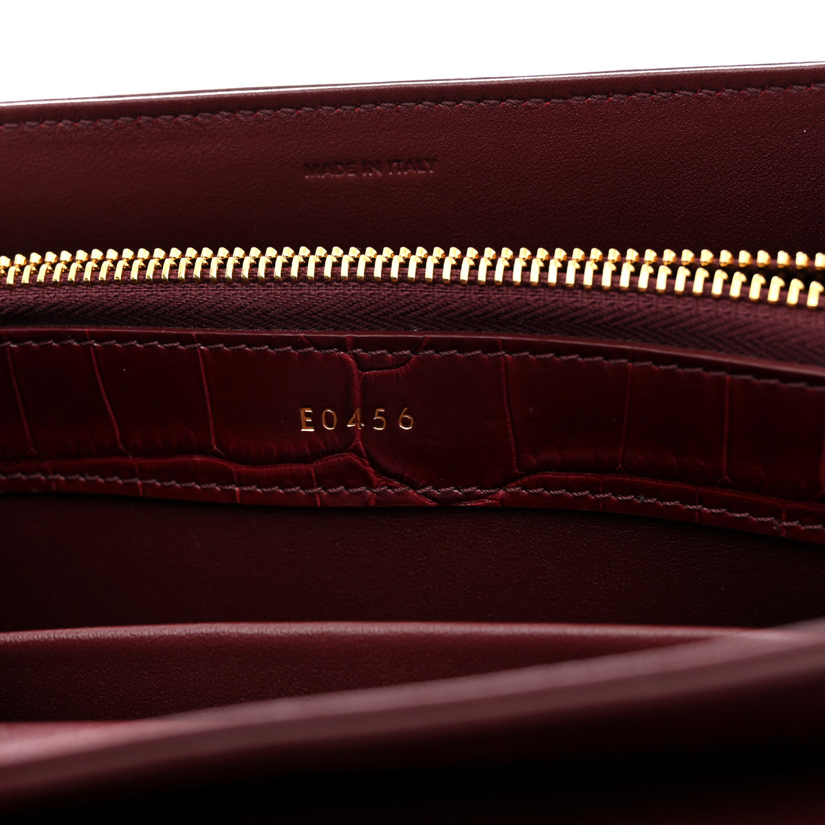Celine Crocodile Small 16 Top Handle Bag Light Burgundy 7 of 12