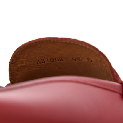 Gucci Guccissima Calfskin Mens Driver Loafers 9.5 Red 8 of 13