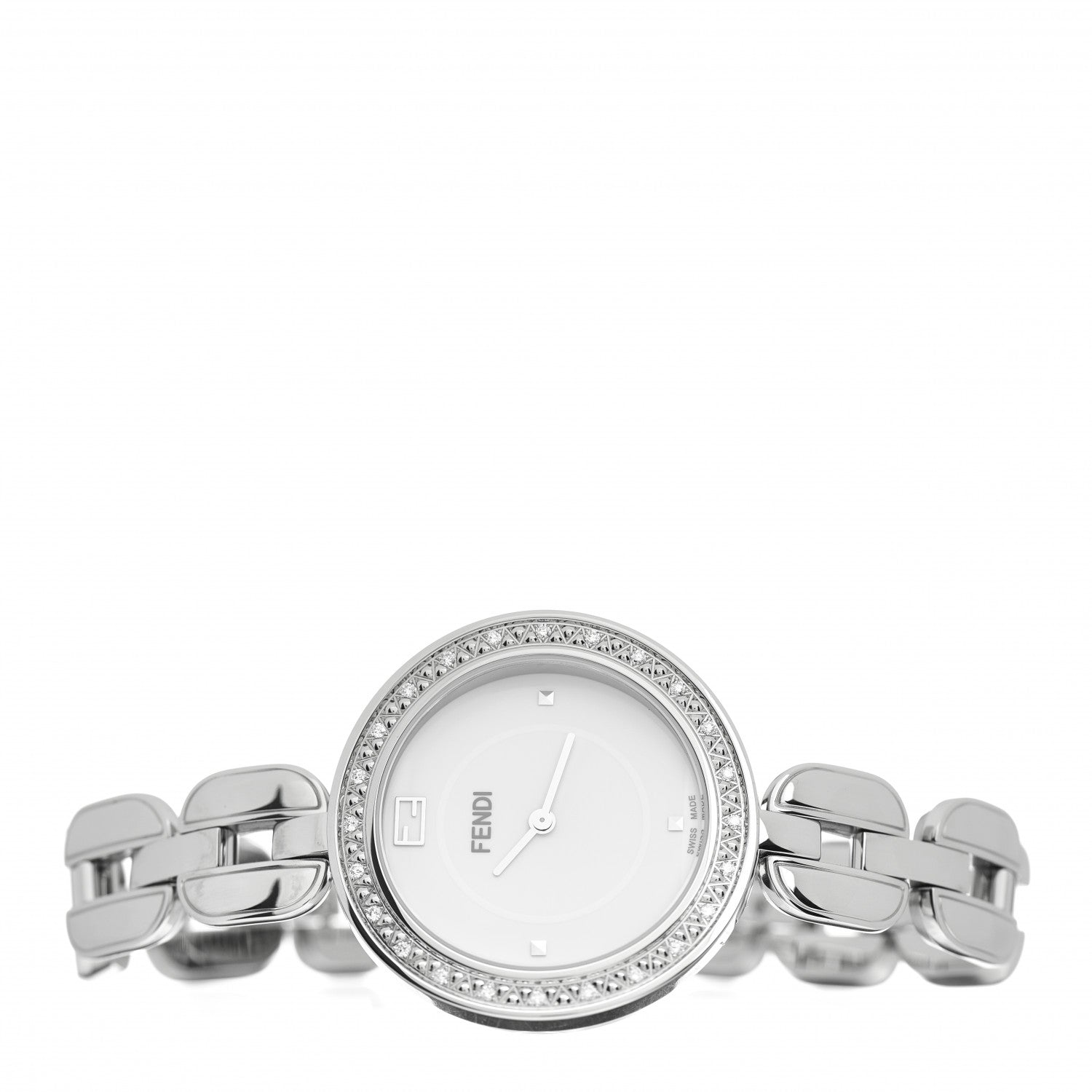 Fendi Stainless Steel Diamond Bezel 36mm Fendi My Way Quartz Watch 2 of 5