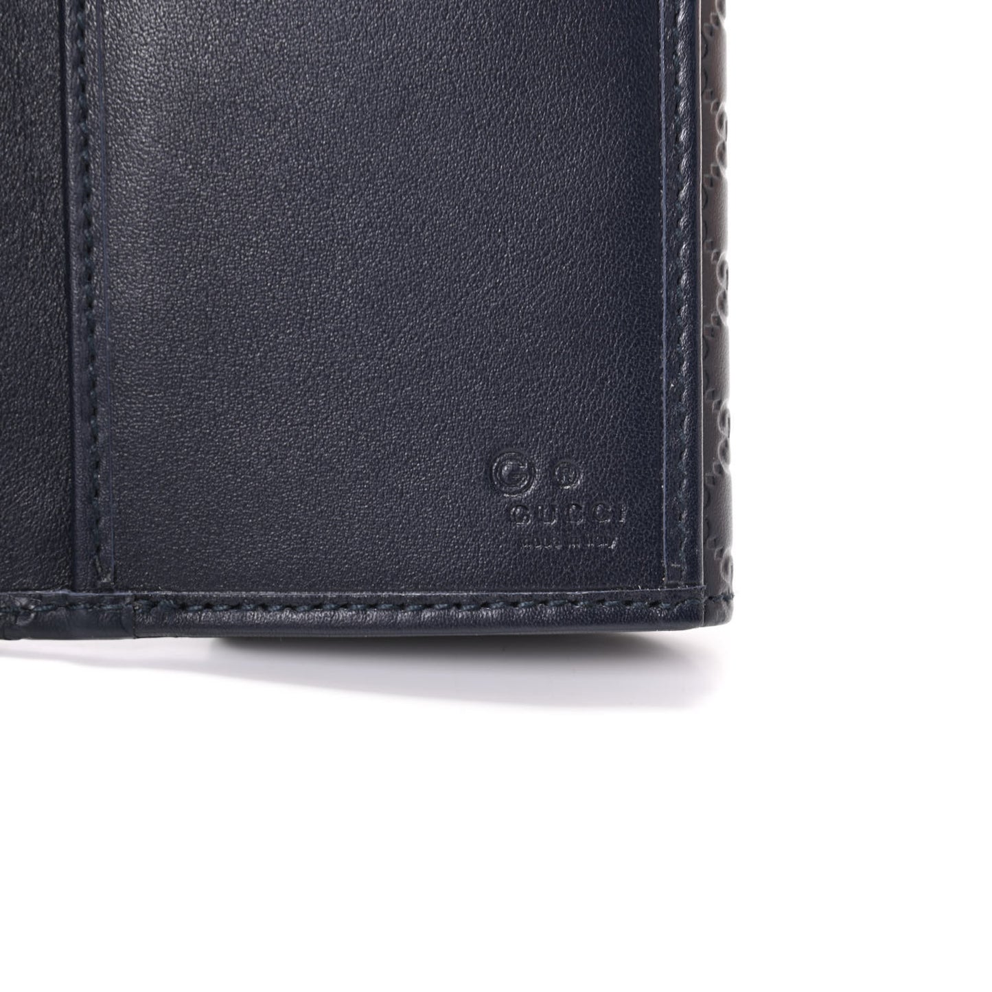Microguccissima Continental Flap Wallet Navy