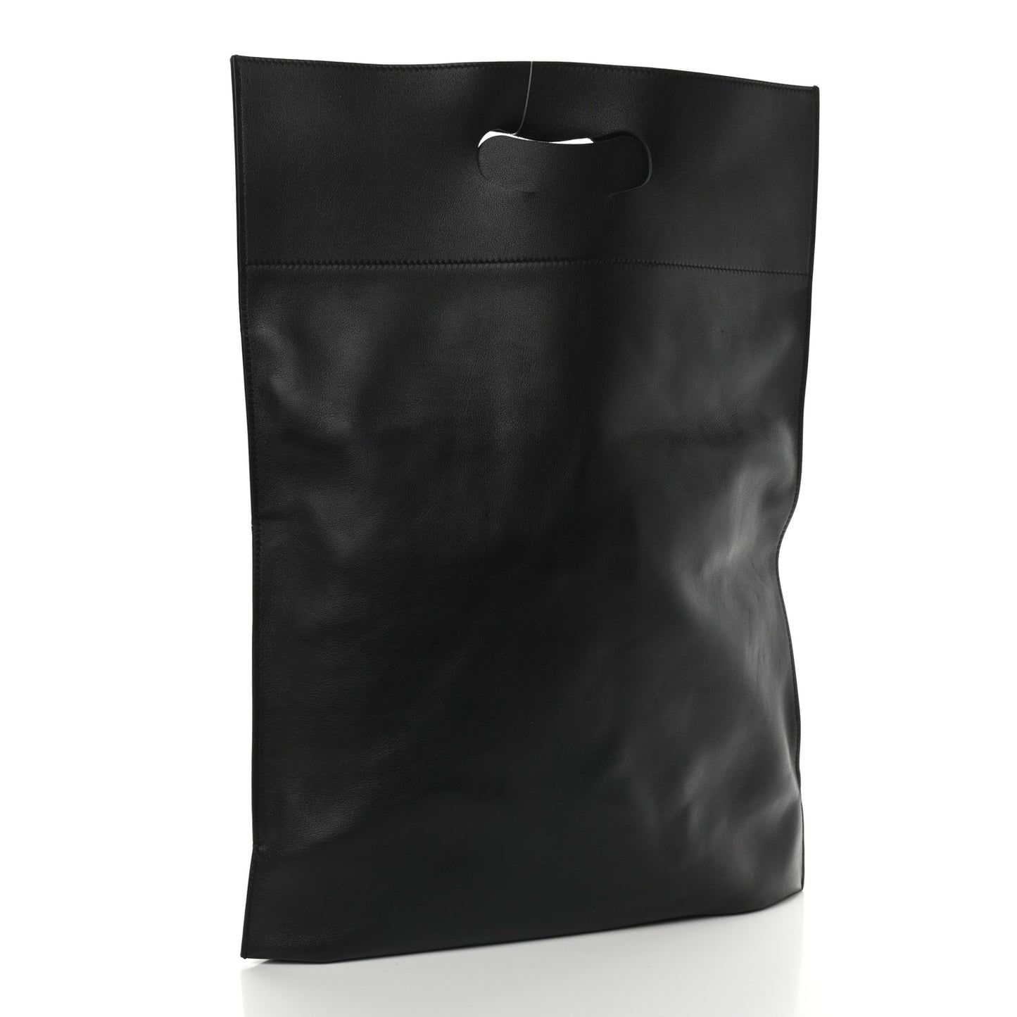 Calfskin Printed You Are The World Plastic Bag Shopper S Black