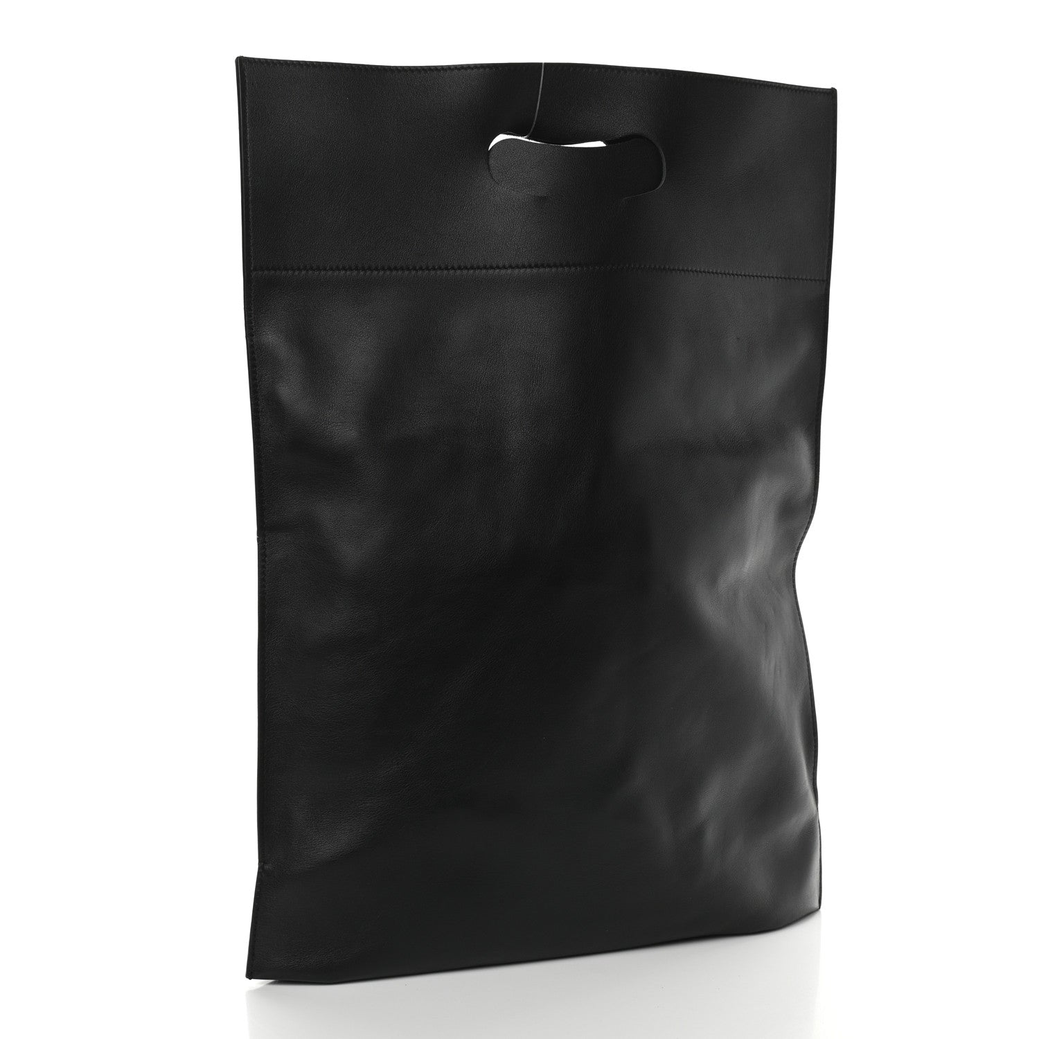 Balenciaga Calfskin Printed You Are The World Plastic Bag Shopper S Black 4 of 9