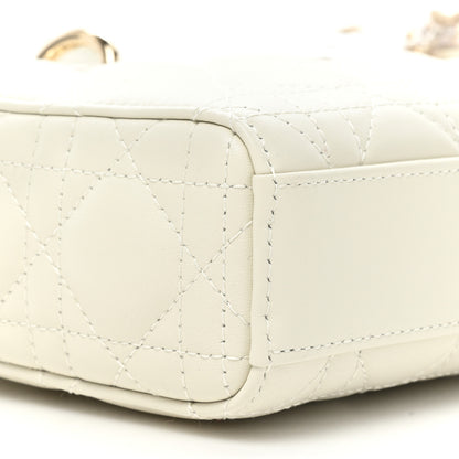 Christian Dior Lambskin Cannage Medium Lady D-Joy White 8 of 8