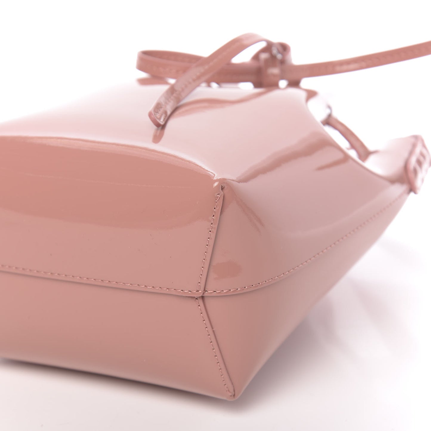 Patent Calfskin Mini Mini Bucket Blush