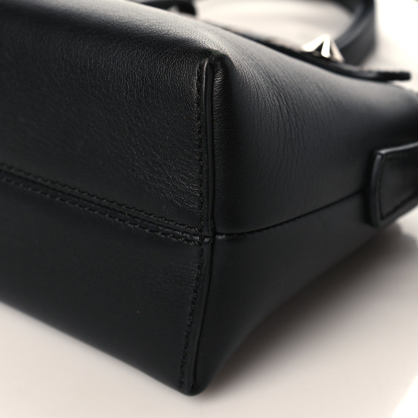 Vitello Dolce Bi-Color FF 1974 Embossed Mini By The Way Boston Bag Black Maya