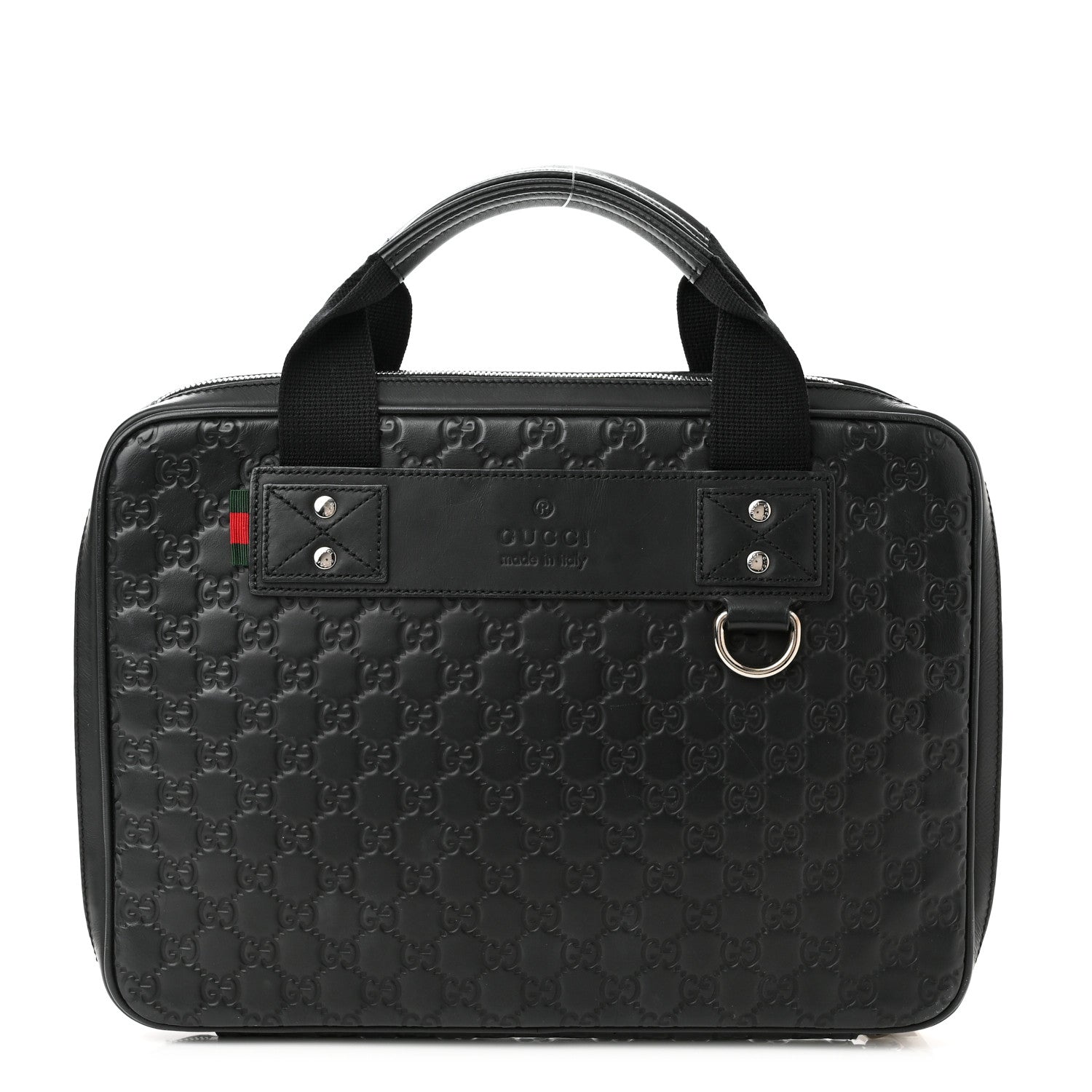 Gucci Guccissima Laptop Briefcase Black 1 of 10