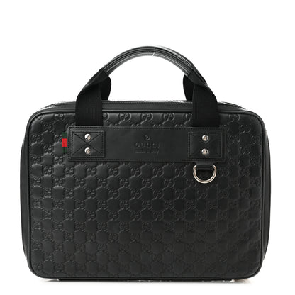 Gucci Guccissima Laptop Briefcase Black 1 of 10