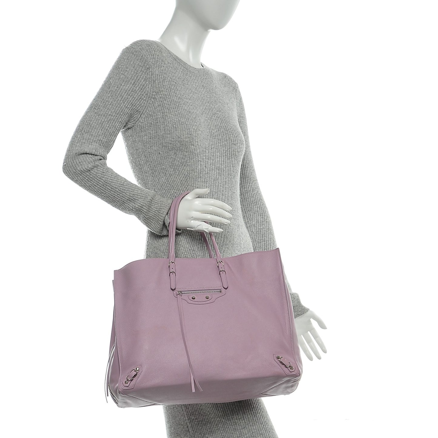 Veau Papier A4 Zip Around Tote Rose Orchid