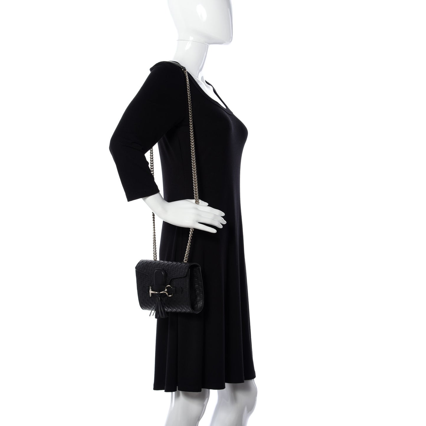 Microguccissima Mini Emily Shoulder Bag Black