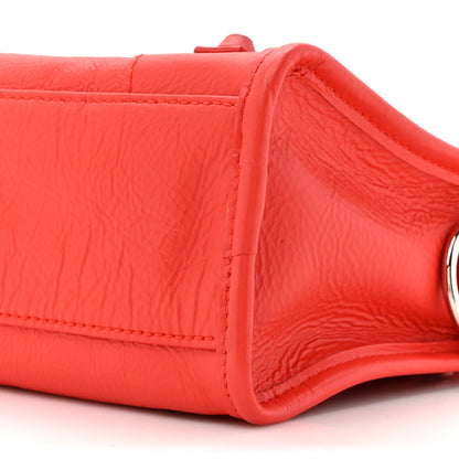 Balenciaga Matte Goatskin Rubber Covered Classic Hardware Mini City Rouge Coquelicot Rouge Braise 9 of 12