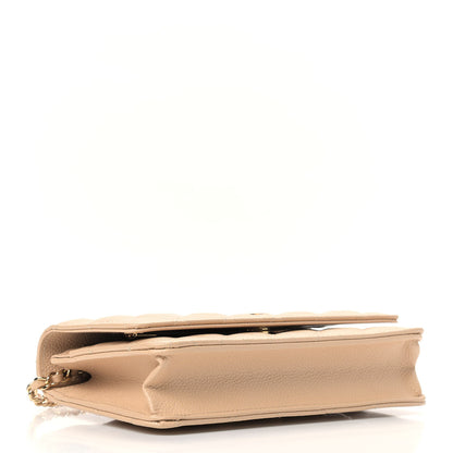 Chanel Caviar Quilted Wallet On Chain WOC Beige 4 of 10