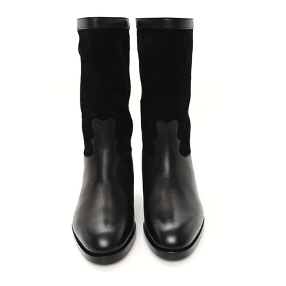 Chanel Suede Calfskin CC Short Boots 41 Black 3 of 10