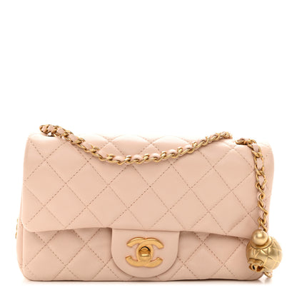 Chanel Lambskin Quilted Mini Rectangular Pearl Crush Flap Light Beige 1 of 10