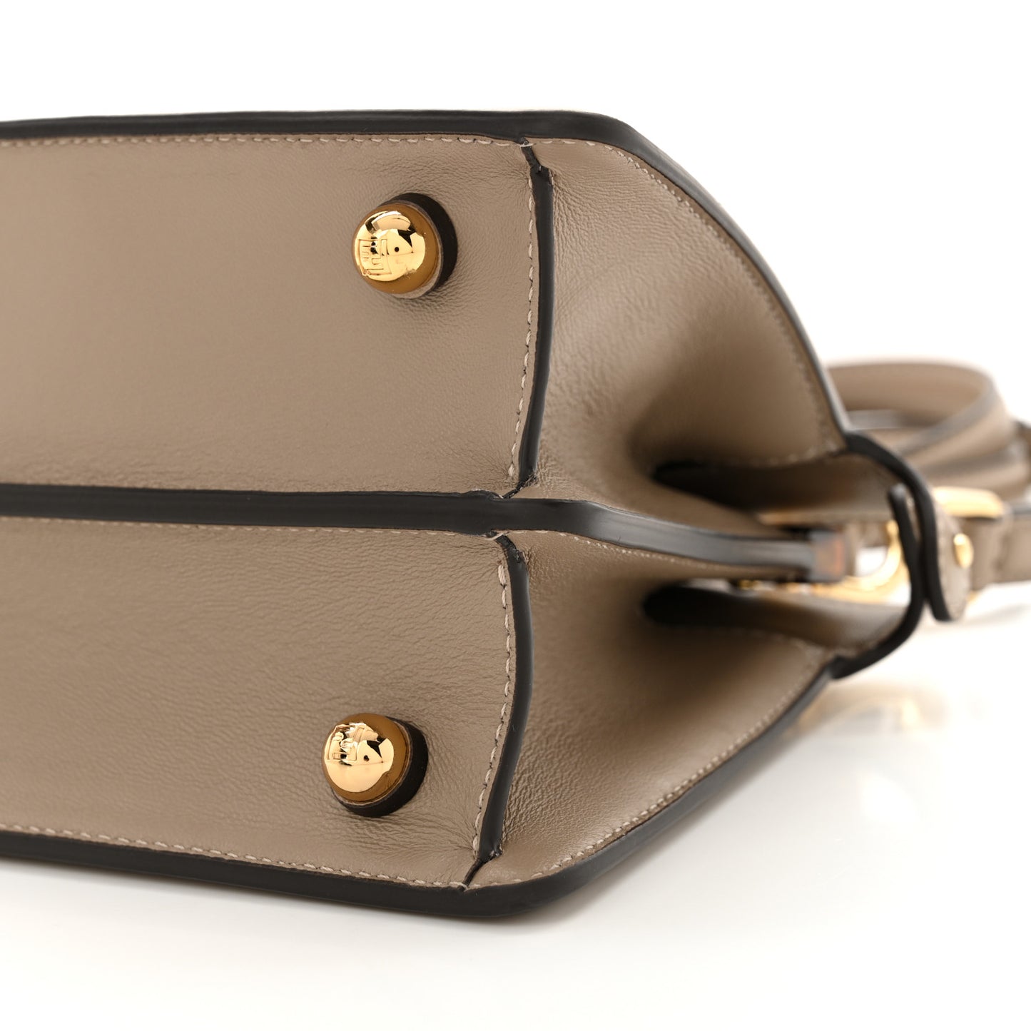 Shiny Nappa Plexiglass Petite Peekaboo I SEE U Satchel Tortora