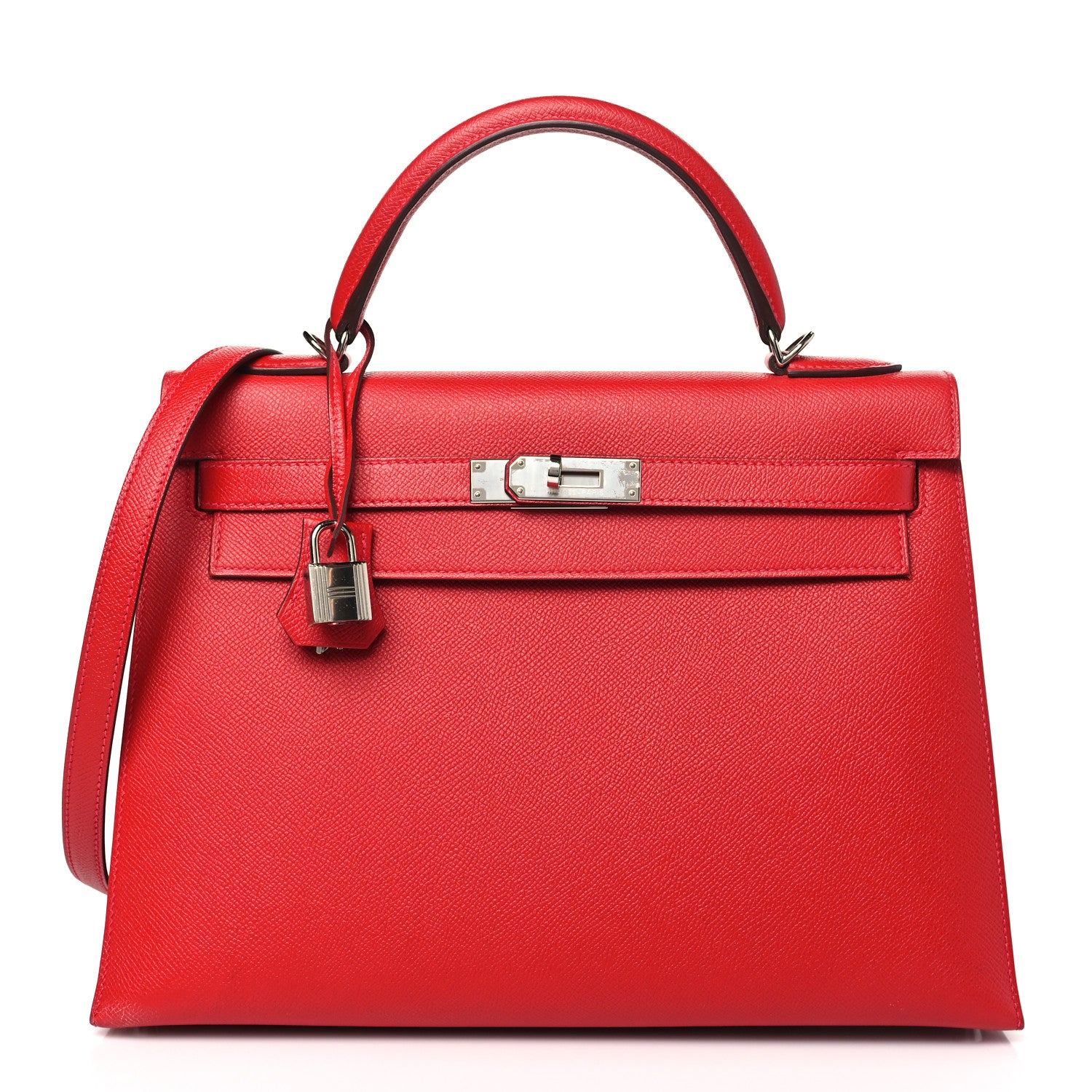 Hermes Epsom Kelly Sellier 32 Rouge Casaque 1 of 9